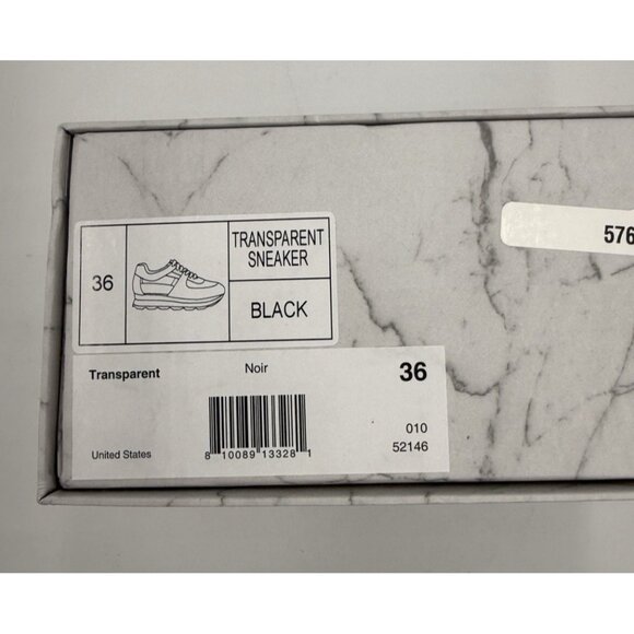 Jessica Rich Sneaker Transparent Womens Black Size EU 36 USA 5.5 6 New - Picture 9 of 11